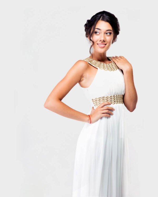 White Long Western Dress