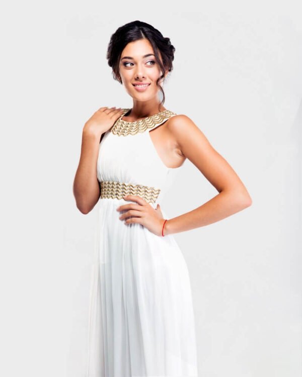 White Long Western Dress - Image 2